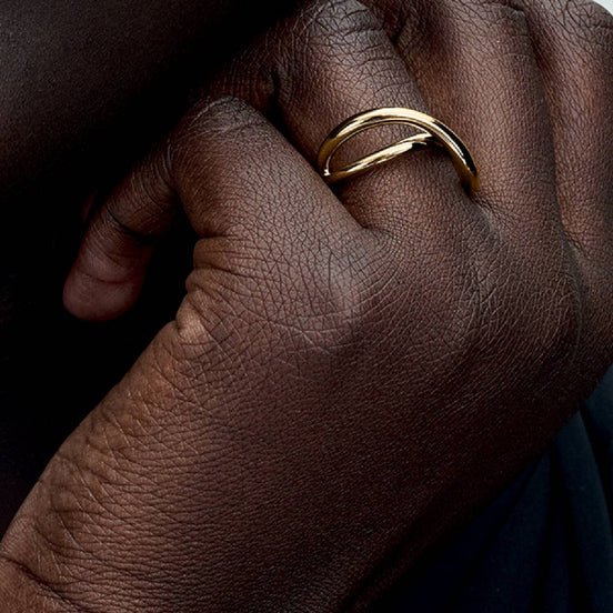 ESSENCE Ring Unendlichkeit vergoldet