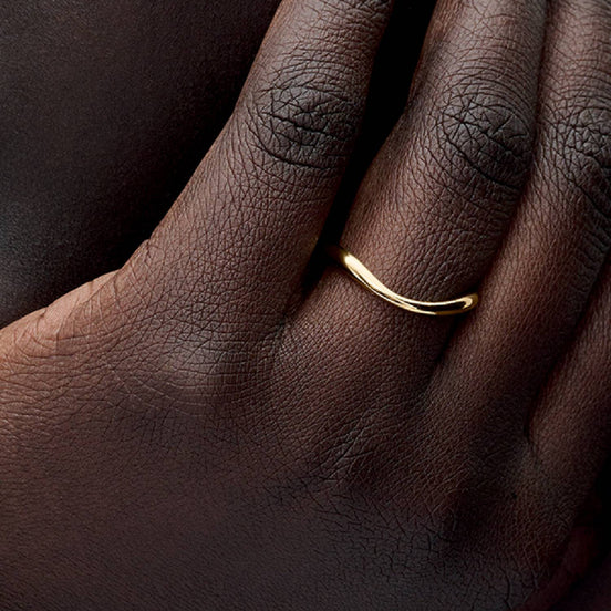 ESSENCE Ring organisch stapelbar vergoldet