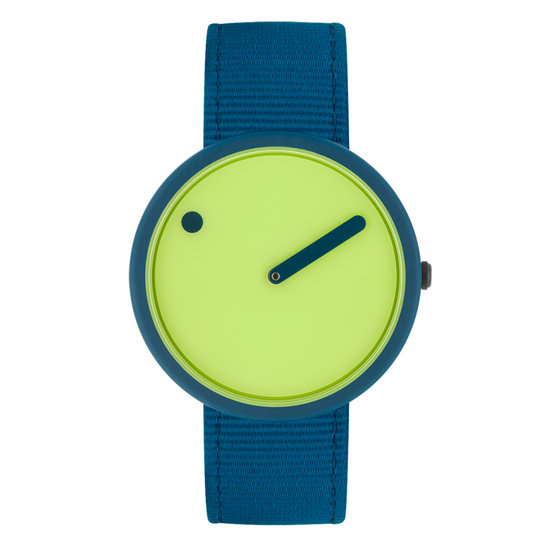Uhr Ocean Ghost Net, recyceltes Kunststoffarmband blau