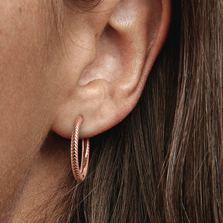 ROSÉ Damen Ohrstecker Creolen roséfarben