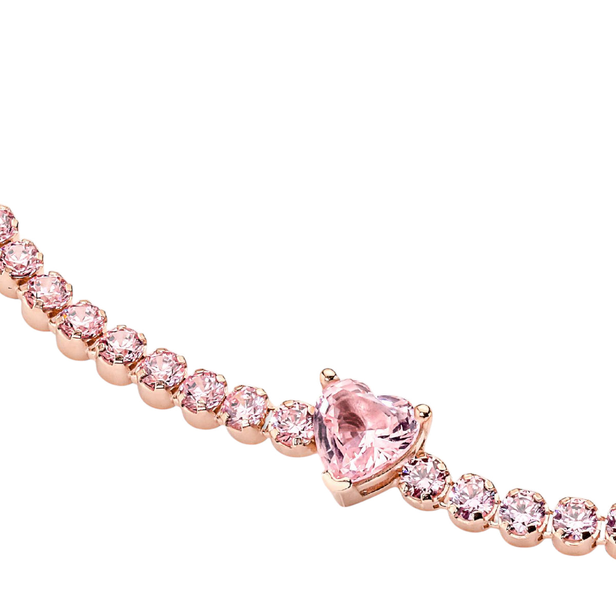 ROSE Armband Timeless Funkelndes Herz 14k rosévergoldet