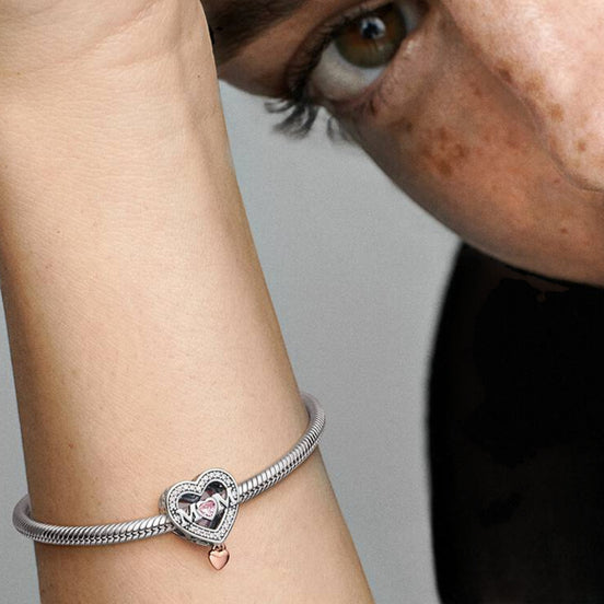 MOMENTS Charm Mom Herz Bicolor