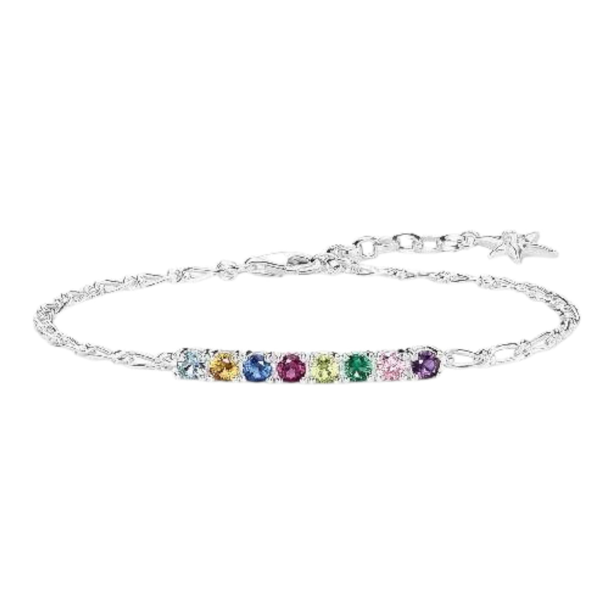 Armband Silber Bunte Steine Zirkonia