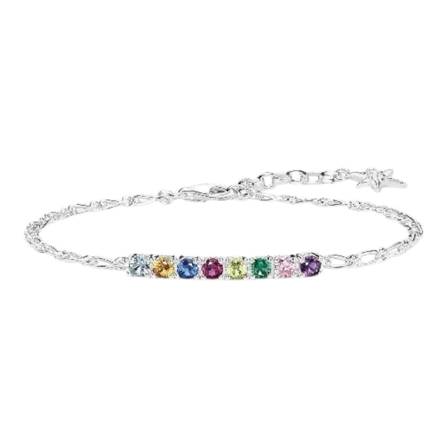 Armband Silber Bunte Steine Zirkonia