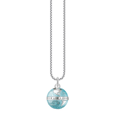 Kette mit Anhänger "Weltkugel" Sterlingsilber