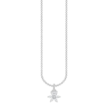 Kette mit Anhänger "Blume" Silber Zirkonia