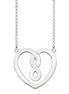 SET Collier & Ohrstecker Silber "Infinity Herz"