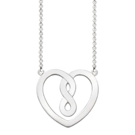 SET Collier & Ohrstecker Silber "Infinity Herz"