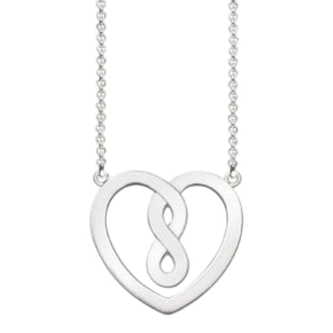 SET Collier & Ohrstecker Silber "Infinity Herz"