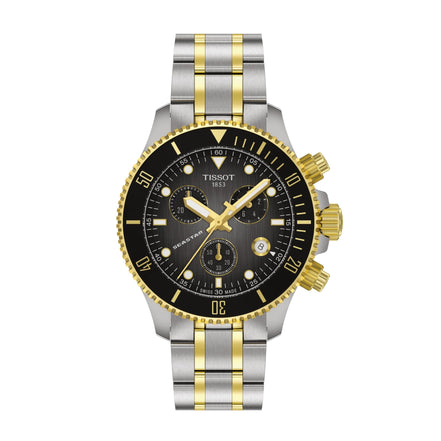 Uhr Seastar 1000 Quartz Chronograph 38mm bicolor schw
