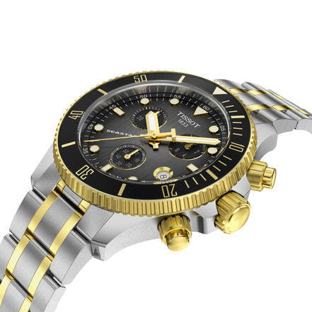 Uhr Seastar 1000 Quartz Chronograph 38mm bicolor schw