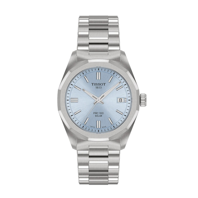 Uhr PRC 100 Solar 34mm hellblau T1518221135100