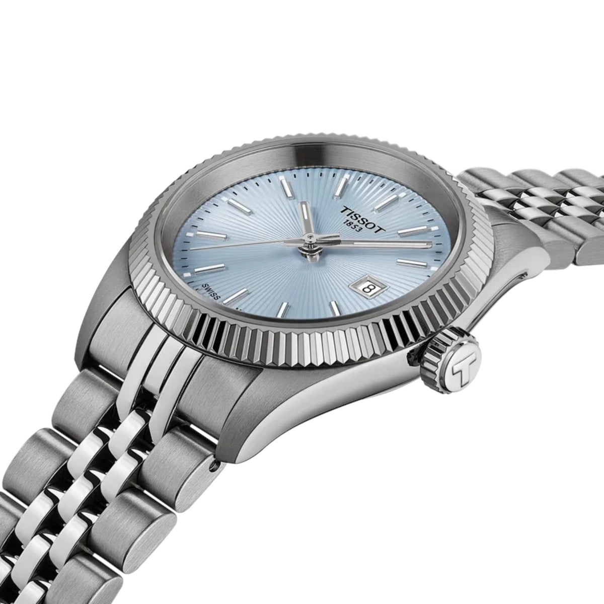 Damenuhr Ballade blau silberfarben