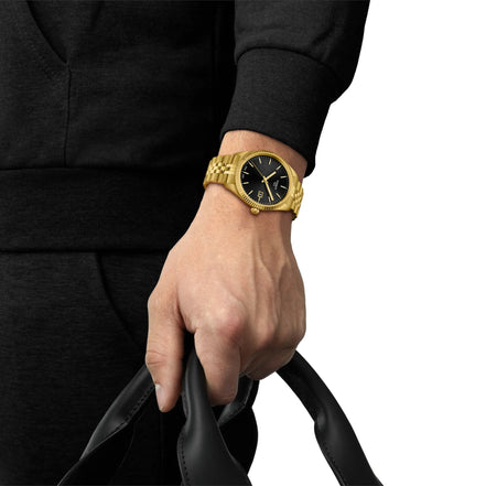 Uhr Ballade Quartz 40mm goldfarben schwarz T156410330