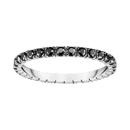 Ring zartes Design schwarze Steine