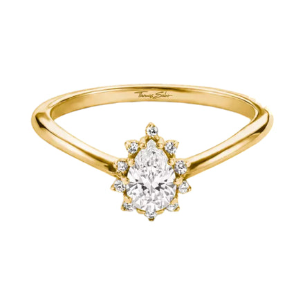 Ring Zirkonia Weiß Vergoldet