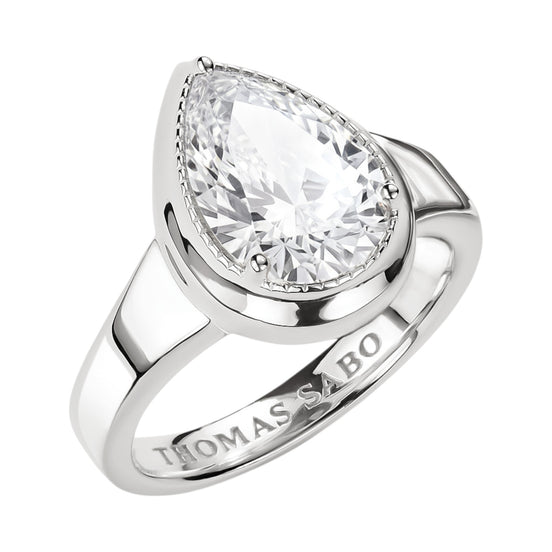 Ring Zirkonia Tropfenform