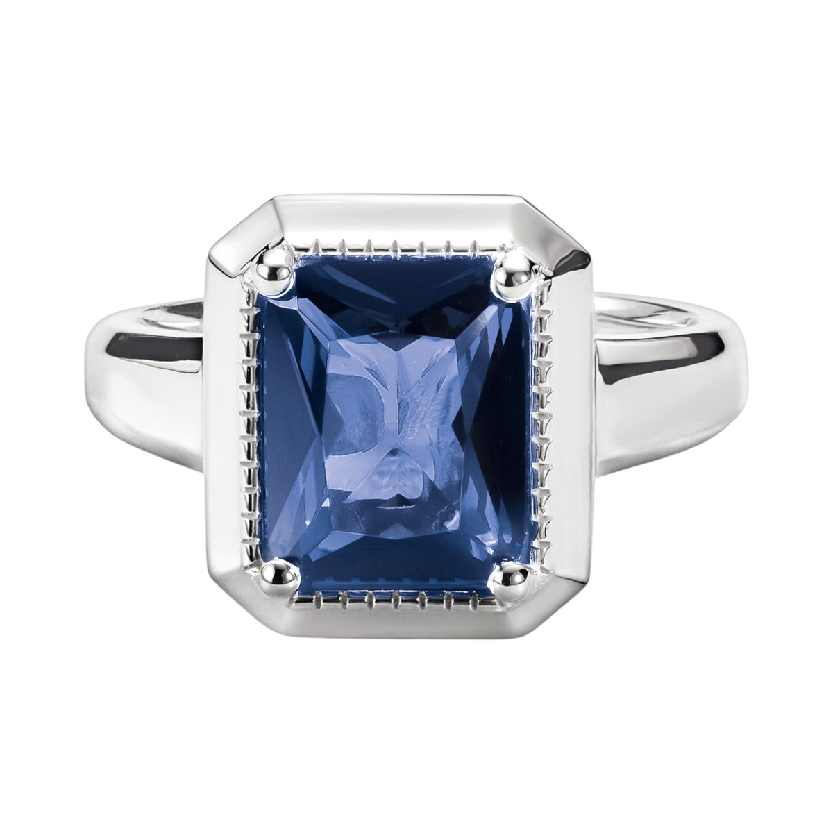 Ring Oktagon Dunkelblau