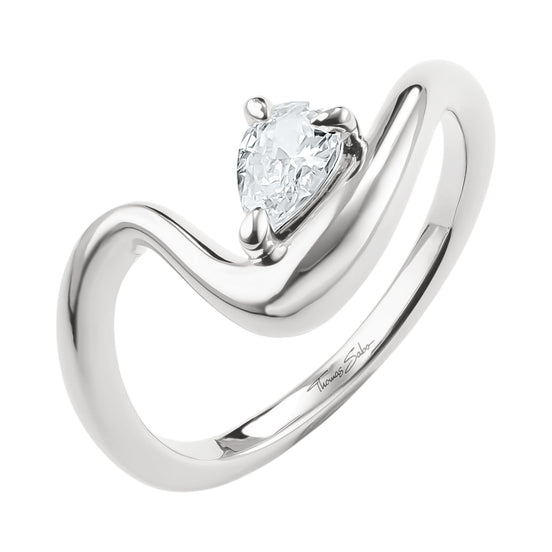 Ring Zirkonia Tropfenform