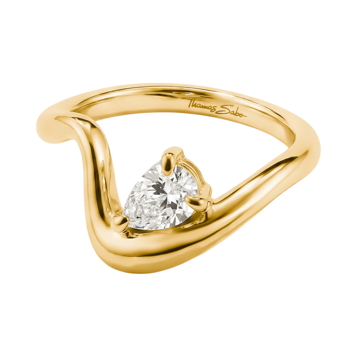 Ring Zirkonia Tropfenform