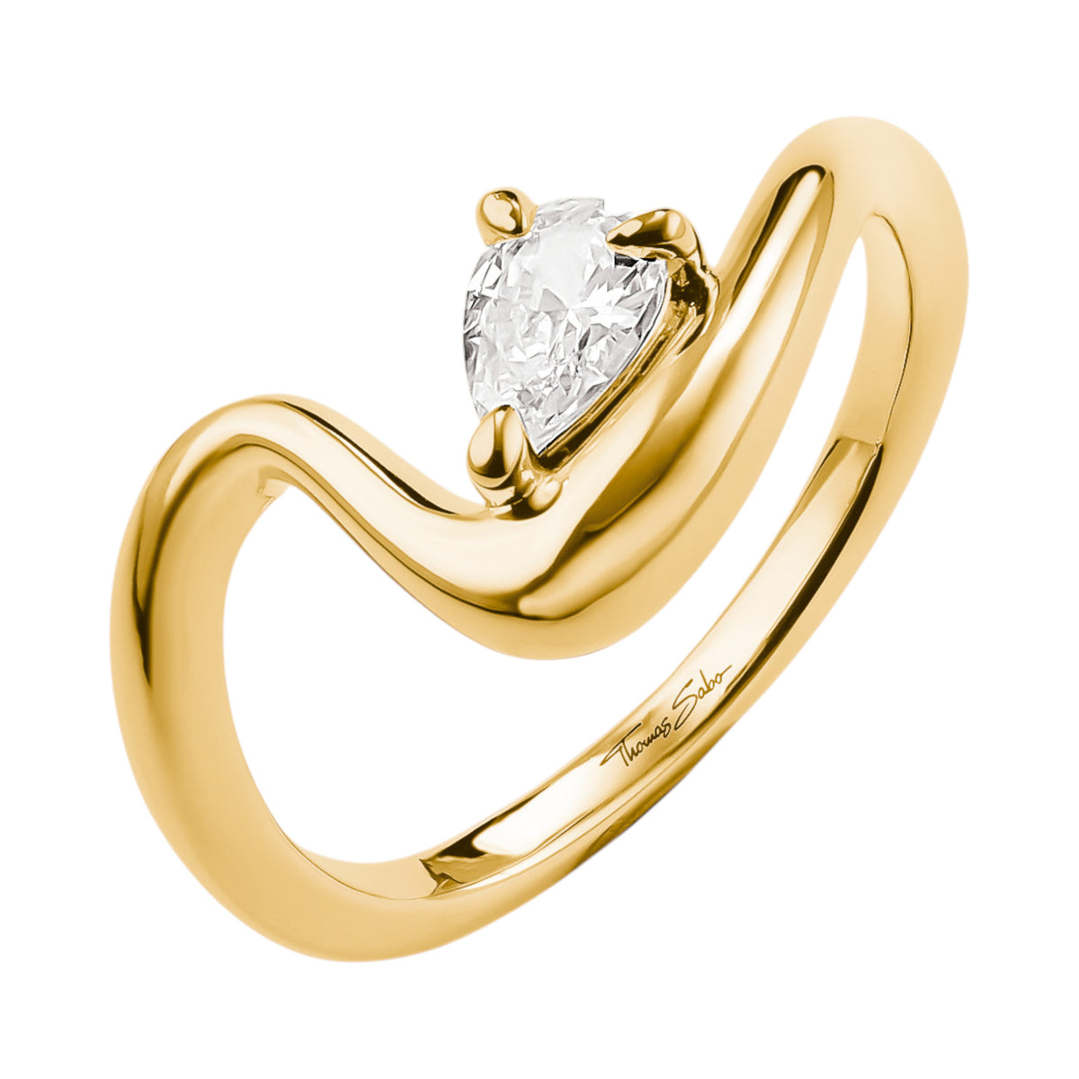 Ring Zirkonia Tropfenform
