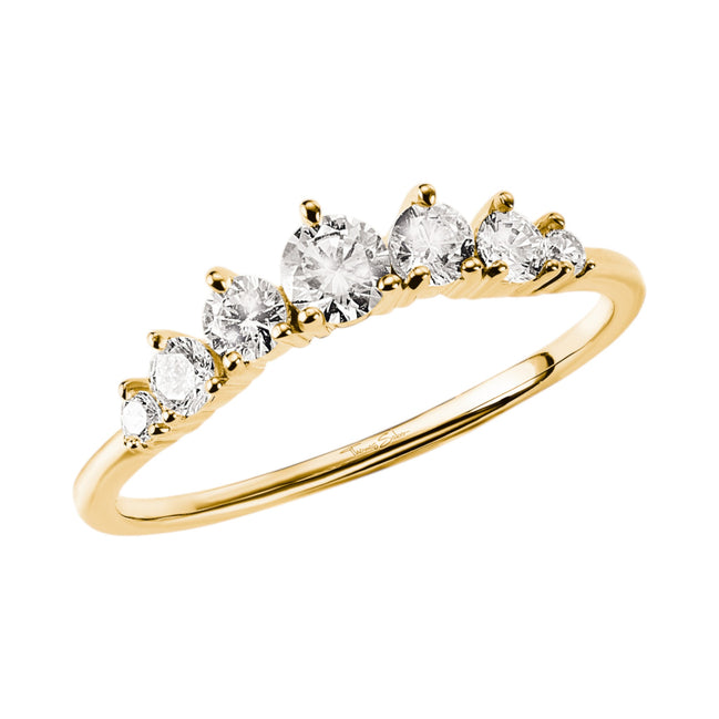 Ring mit Steinen goldfarben