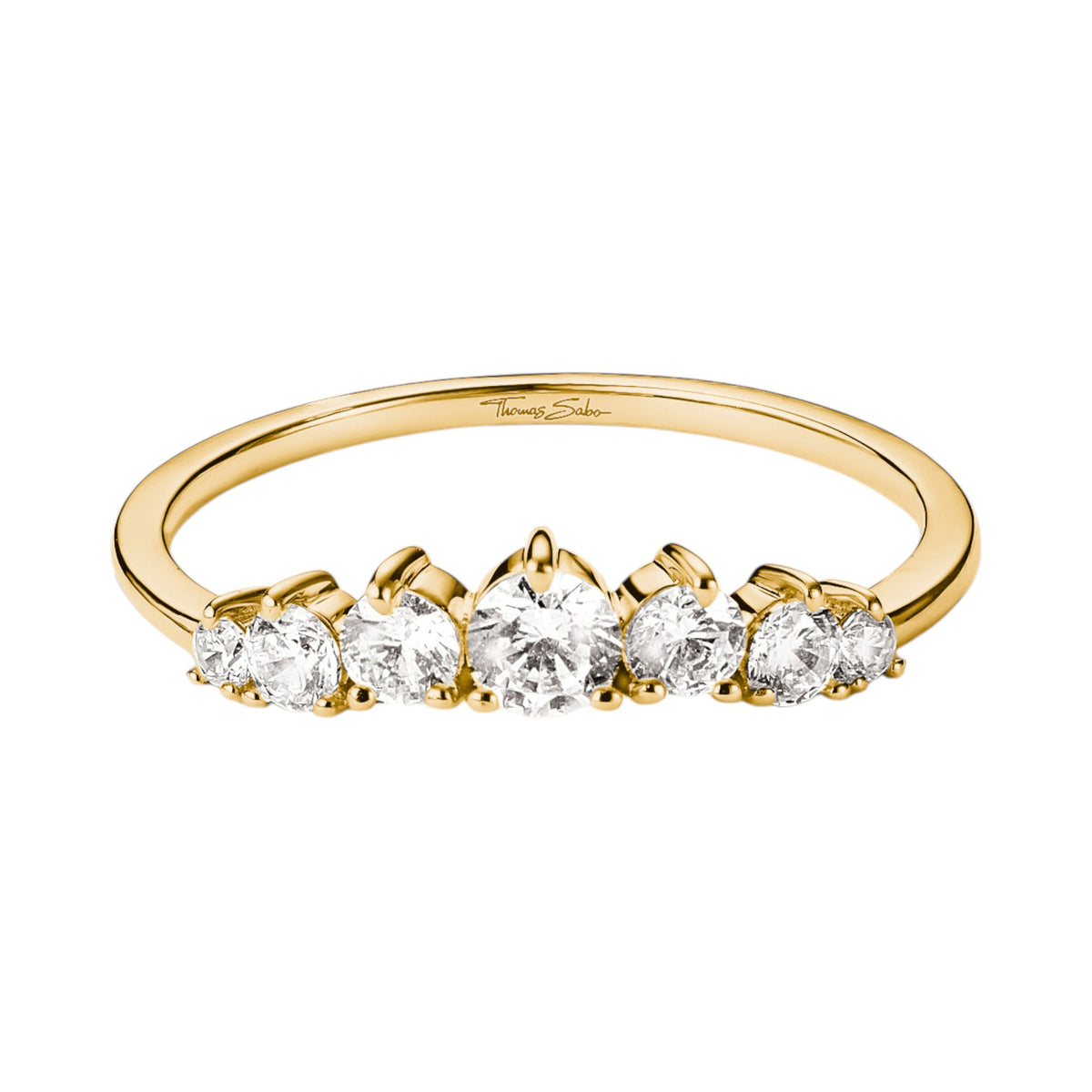 Ring mit Steinen goldfarben