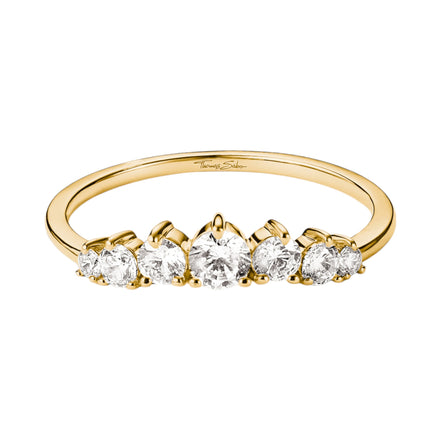 Ring mit Steinen goldfarben