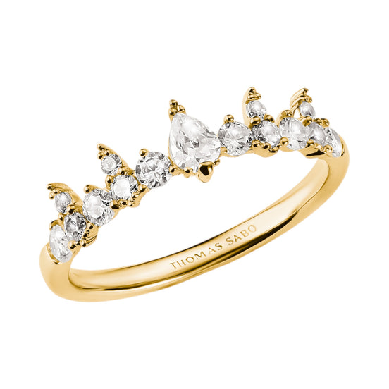 Ring mit Zirkonia goldfarben
