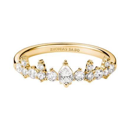 Ring mit Zirkonia goldfarben