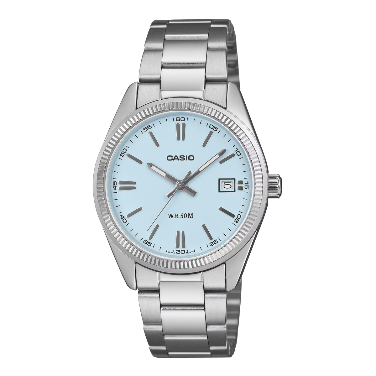 Uhr Timeless silber, hellblau
