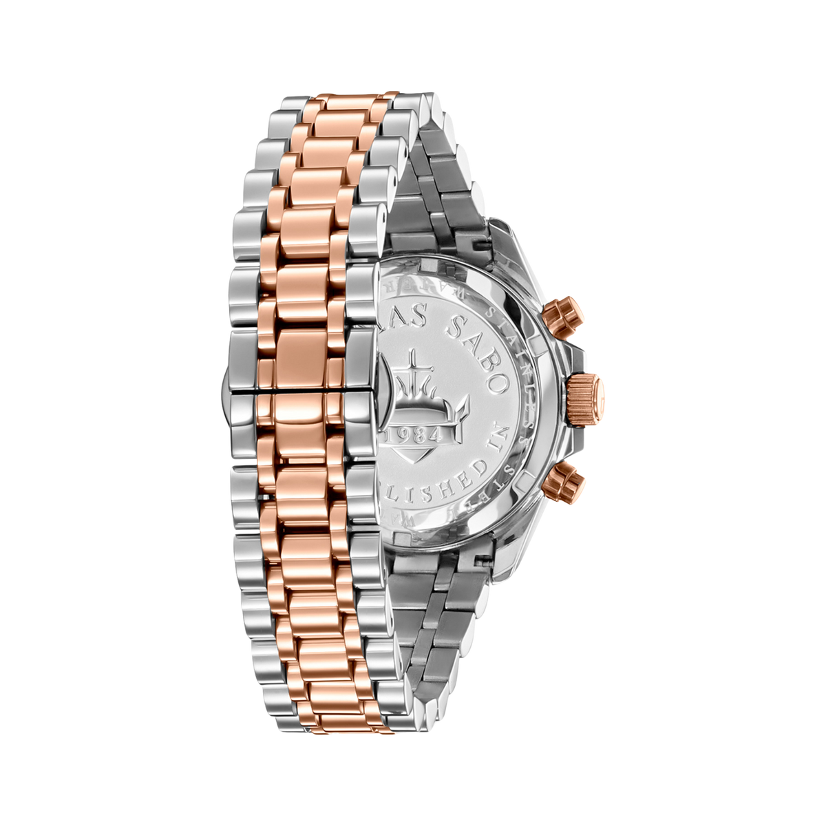 Damenuhr Chronograph Bicolor
