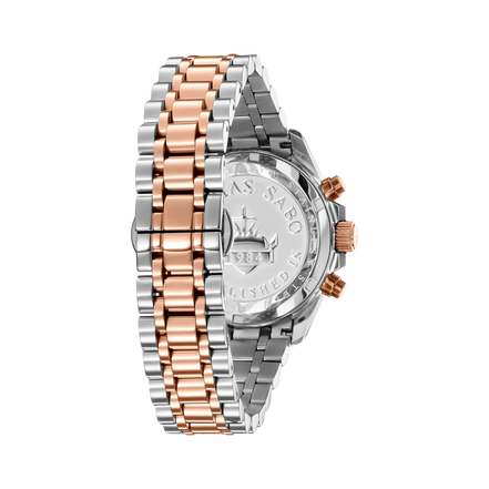 Damenuhr Chronograph Bicolor