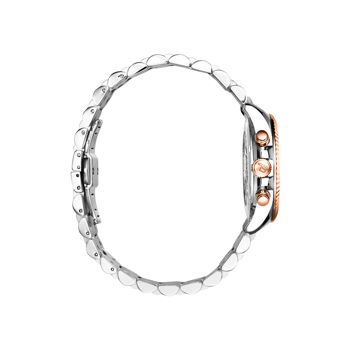 Damenuhr Chronograph Bicolor