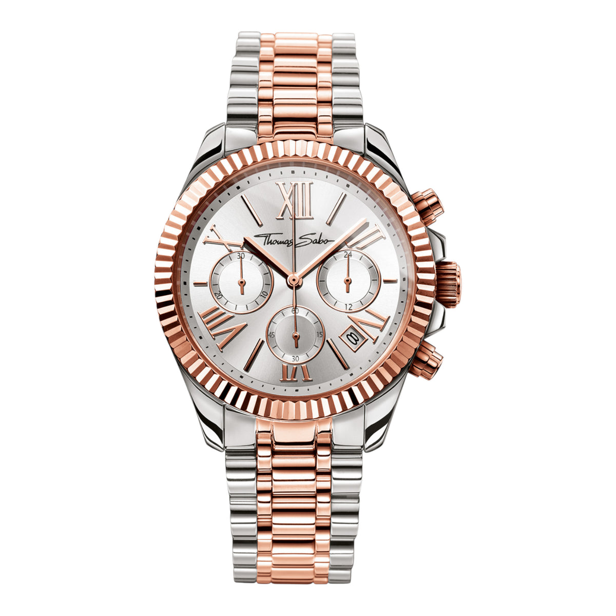 Damenuhr Chronograph Bicolor