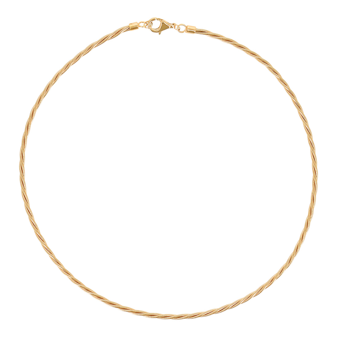 Collier DNA Geflochten vergoldet