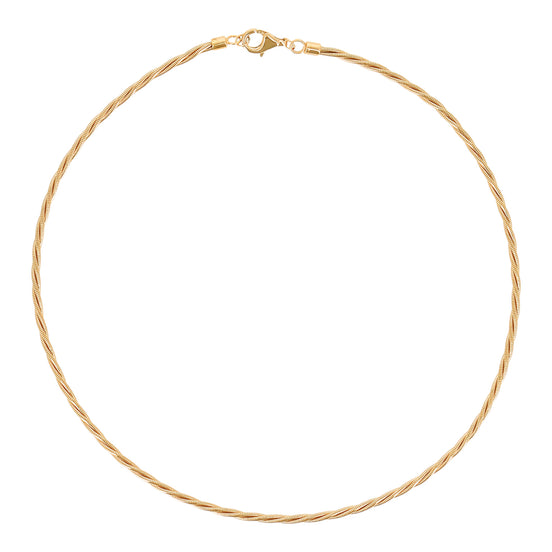 Collier DNA Geflochten vergoldet