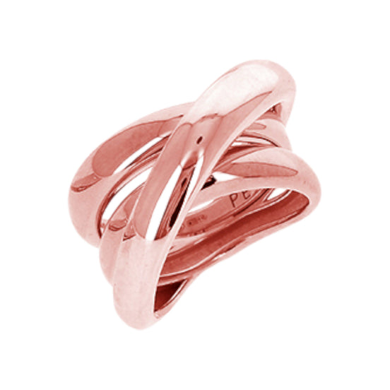 Ring "Shiny" silber rosévergoldet
