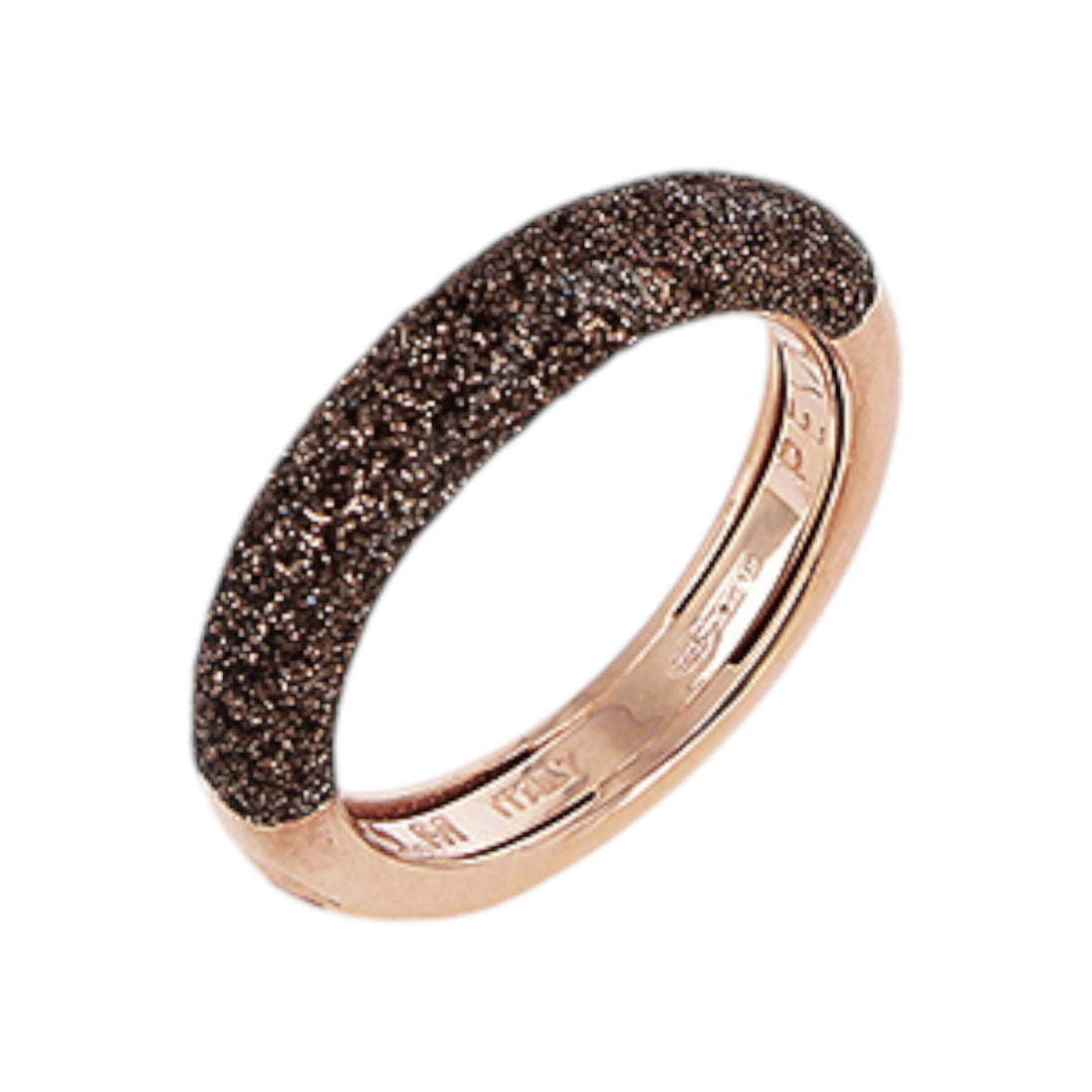 Ring rosévergoldet Braun
