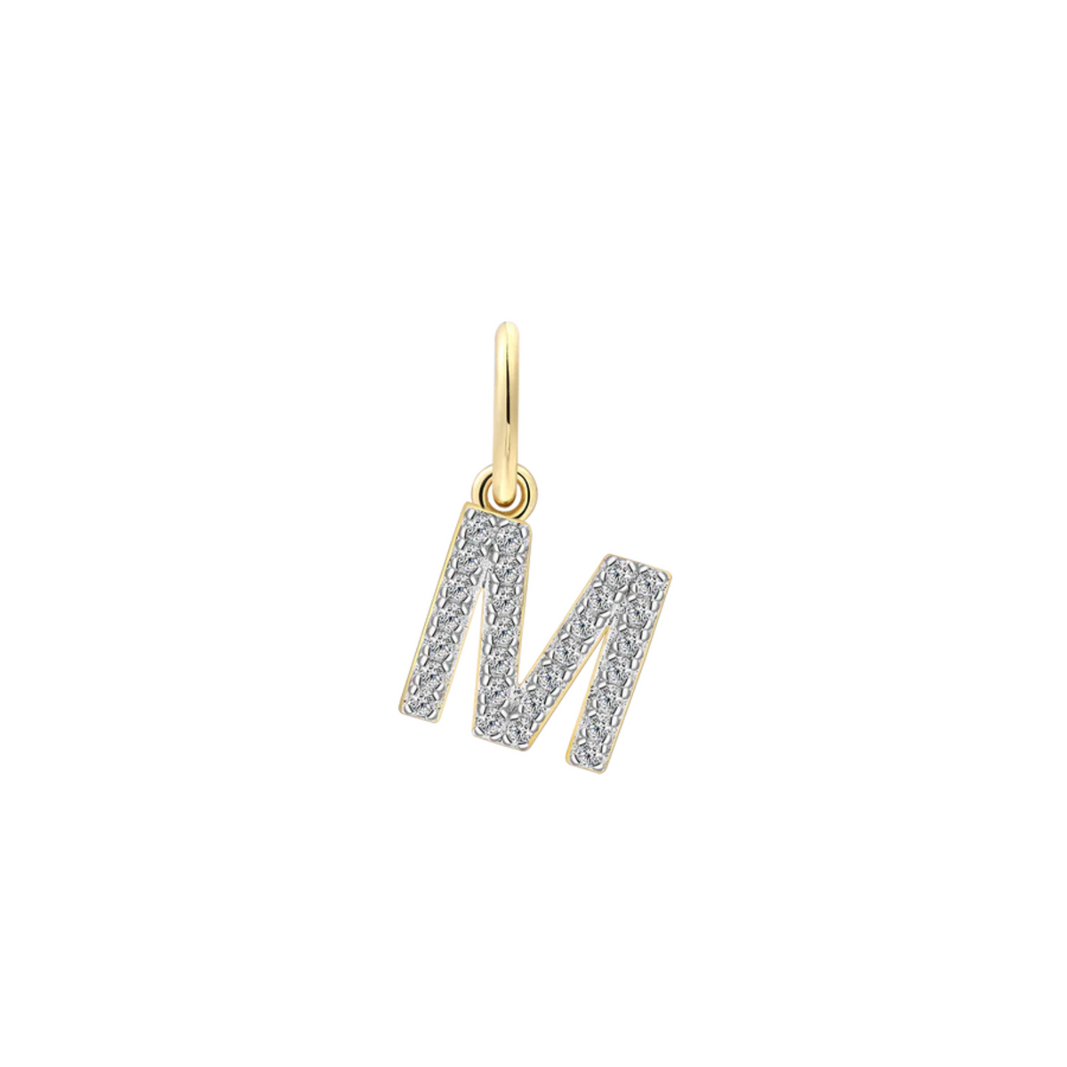 Buchstabe M goldfarben