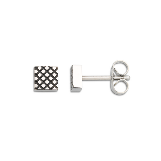 Herren-Ohrstecker Quadrat