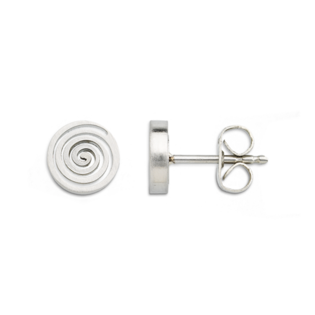 Herren-Ohrstecker Kreisel matt