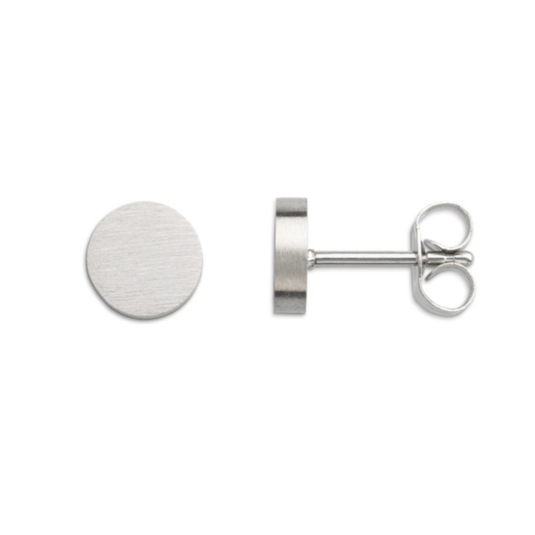 Herren-Ohrstecker Edelstahl Rund