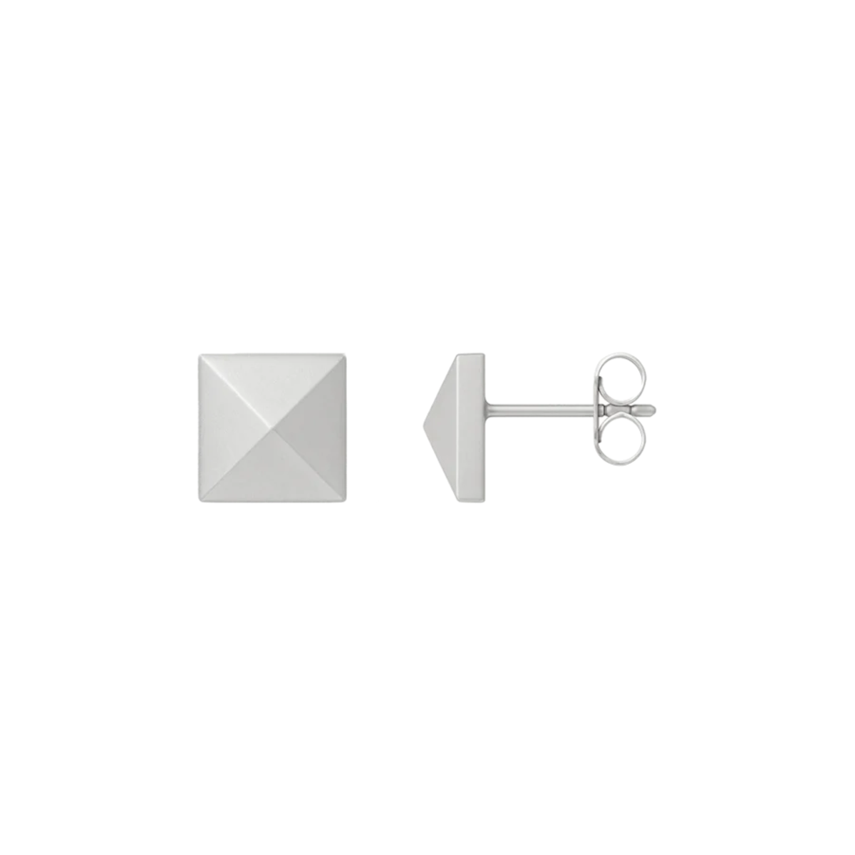 Ohrstecker Pyramide silber