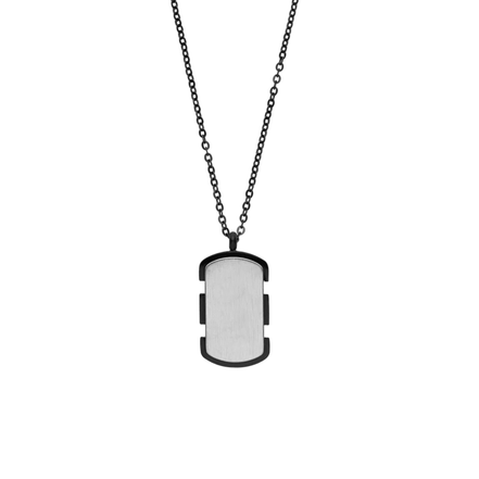 XENOX Halskette Dog Tag Anhänger zweifarbig silber X4241
