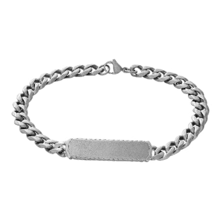Armband Herren "Gravurplatte" Edelstahl