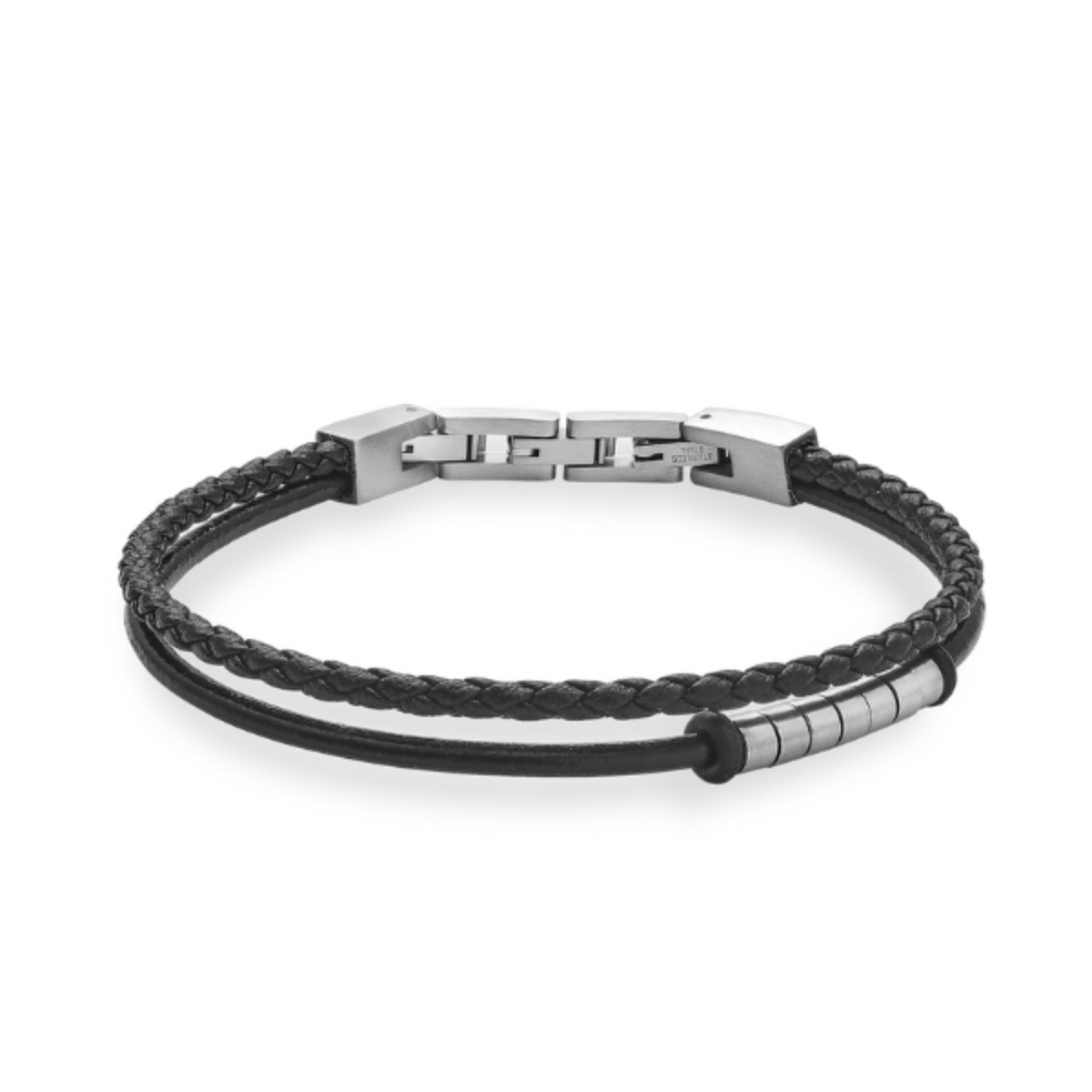 Armband Herren Leder Edelstahl