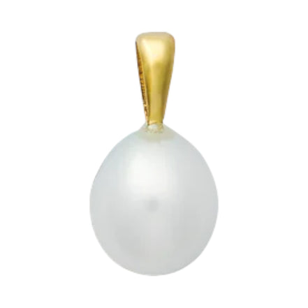 FINE Anhänger 585/- gelbgold Süßwasserperle