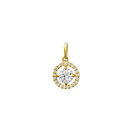 FINE Anhänger 585/- gelbgold Zirkonia