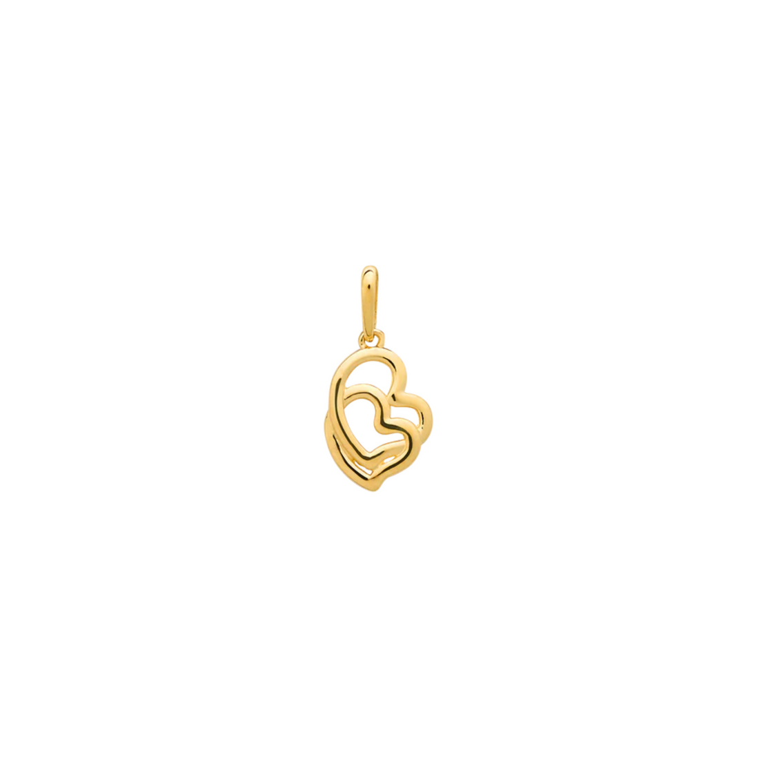 FINE Anhänger Herzen 585/- gelbgold